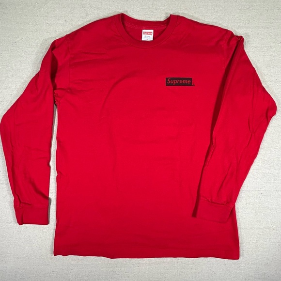 Supreme Other - Supreme Men’s Medium Long sleeve Pullover 100% Cotton USA Red Graphic Shirt